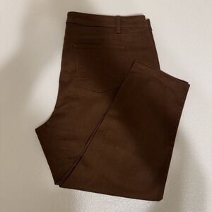 Talbots NWT Size 22WP Solid Brown Slim Ankle High-Rise Jeans w/26.5" Inseam